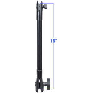 RAM Mount 18″ Long Extension Pole w-1″ and 1.5″ Single Open Sockets