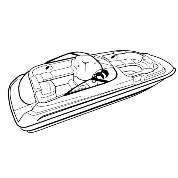 Carver Performance Poly-Guard Styled-to-Fit Boat Cover f-20.5' Sterndrive Deck Boats w-Walk-Thru Windshield - Grey - Image 2