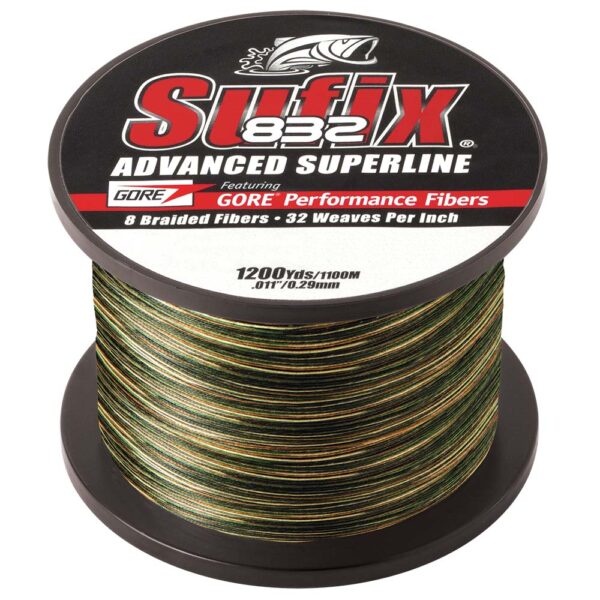 Sufix 832 Advanced Superline Braid - 6lb - Camo - 1200 yds