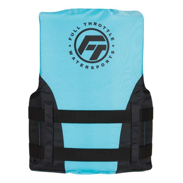 Full Throttle Teen Nylon Life Jacket - Aqua-Black - Image 2