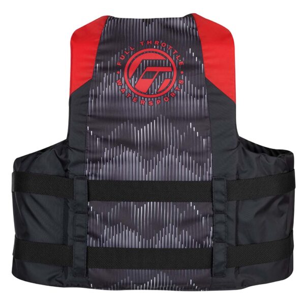 Full Throttle Adult Nylon Life Jacket - S-M - Red-Black - Image 2