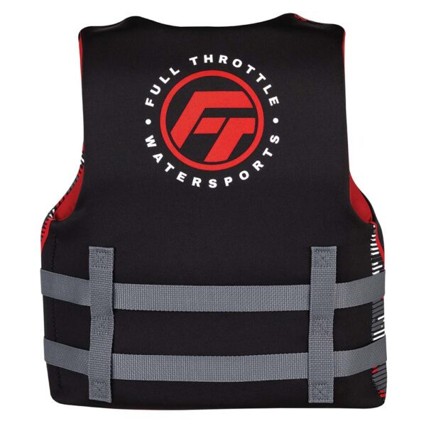 Full Throttle Youth Rapid-Dry Life Jacket - Red-Black - Image 2