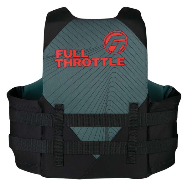 Full Throttle Adult Rapid-Dry Life Jacket - S-M - Grey-Black - Image 2