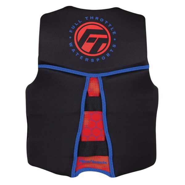 Full Throttle Youth Rapid-Dry Flex-Back Life Jacket - Red-Black - Image 2