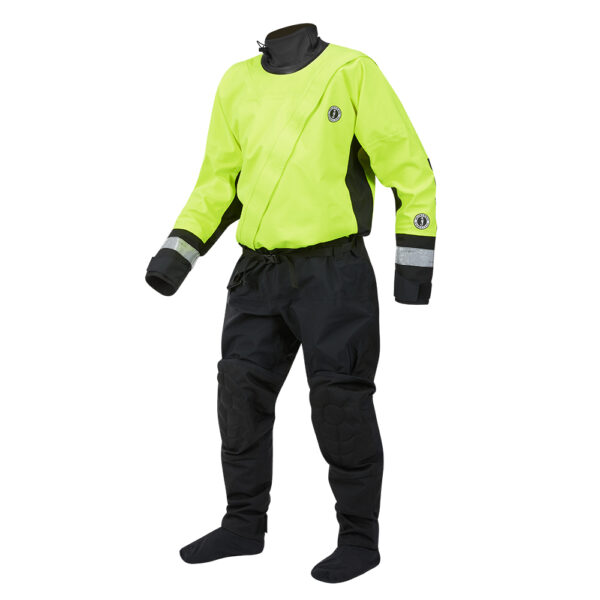 Mustang MSD576 Water Rescue Dry Suit - Fluorescent Yellow Green-Black - XXL - Image 3