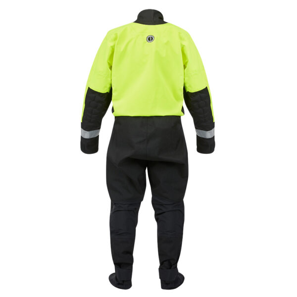 Mustang MSD576 Water Rescue Dry Suit - Fluorescent Yellow Green-Black - XXL - Image 2