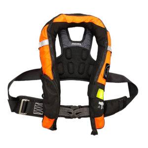 First Watch FW-40PRO Ergo Auto Inflatable PFD w-Harness – Hi-Vis Orange & Black