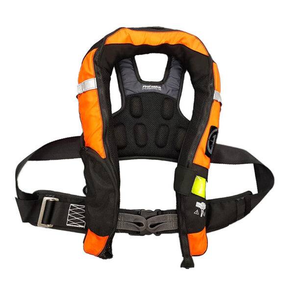 First Watch FW-40PRO Ergo Auto Inflatable PFD w-Harness - Hi-Vis Orange & Black