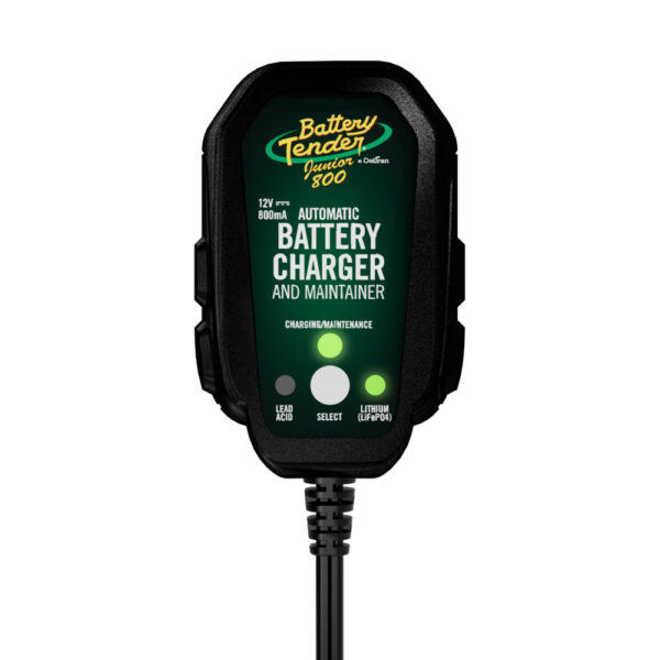 Battery Tender 12V, 800mA Lead Acid-Lithium Selectable Battery Charger