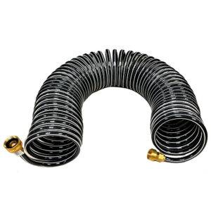 Trident Marine Coiled Wash Down Hose w-Brass Fittings – 15′ 6