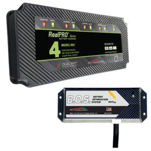 Dual Pro RS4 4 Bank Battery Charger w-2 Bank B.O.S.