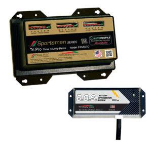 Dual Pro SS3 Auto 3 Bank Battery Charger w-3 Bank B.O.S.