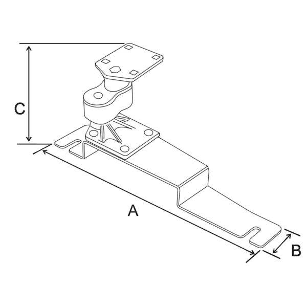 RAM Mount No-Drill Vehicle Base f-Ford Police Interceptor Sedan (2013), Ford Taurus (2013) - Image 2