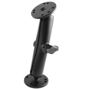 RAM Mount 1″ Diameter Ball Mount w-Long Double Socket Arm & 2-2.5″ Round Bases – AMPS Hole Pattern (7-5-16″ Length)