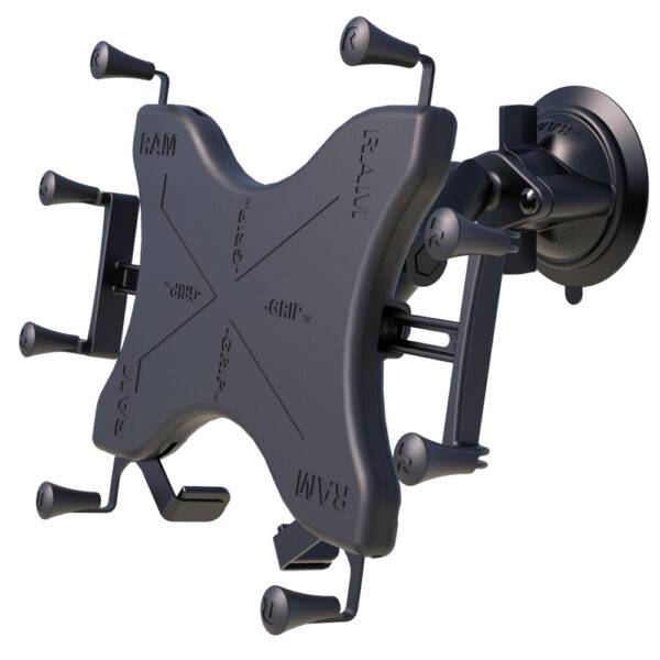 RAM Mount Twist-Lock Suction Cup Mount w-Universal X-Grip Cradle for 12" Large Tablets