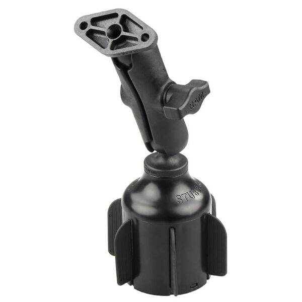 RAM Mount RAM Stubby Cup Holder Mount w-Diamond Plate