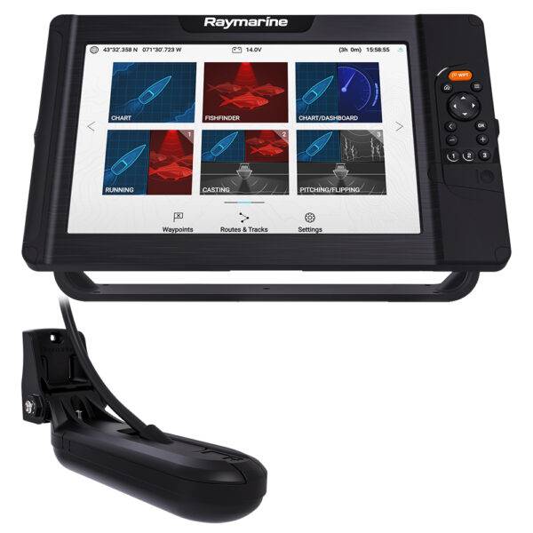 Raymarine Element 12 HV Combo w-HV-100 Transom Mount Transducer & Lighthouse North America Chart