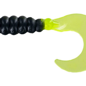 Big Bite Fat Grub 2in 10ct Black-Chartreuse