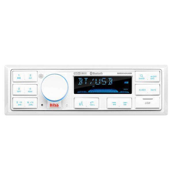 Boss Audio MR500UAB Single Din Bluetooth MP3-WMA-AM-FM-USB Marine Radio