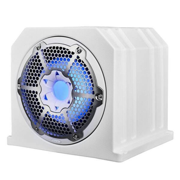 DS18 HYDRO 10" Marine Sub Box w-RGB Lighting - White