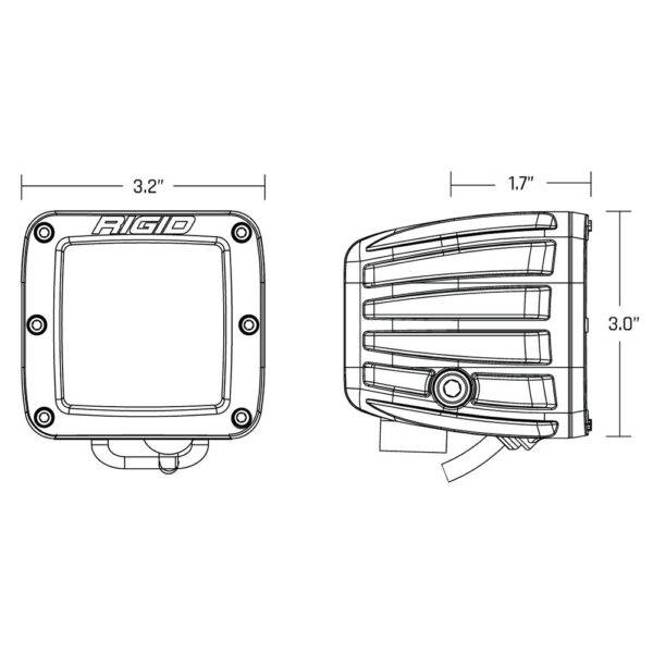 RIGID Industries D-Series LED SAE Fog Beam - Yellow-White - Set of 2 - Image 2