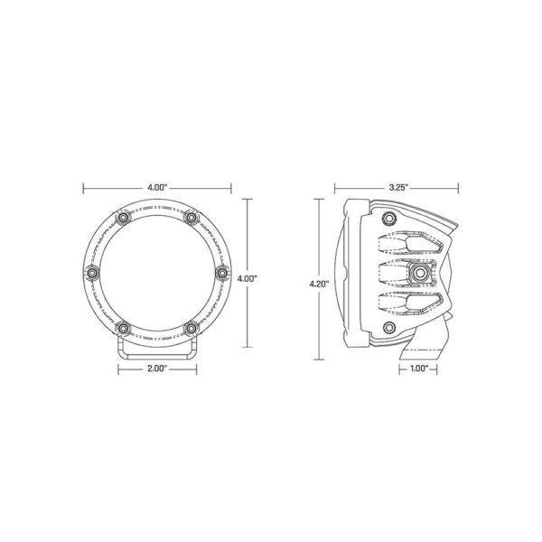 RIGID Industries 360-Series RGBW 4" Offroad Lamp Diffused Beam w-RGBW Backlight Pods - Set of 2 - Image 3