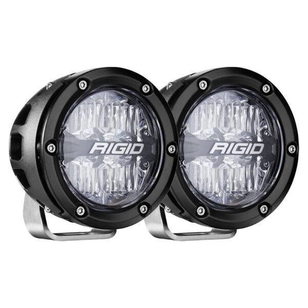 RIGID Industries 360-Series RGBW 4" Offroad Lamp Drive Beam w-RGBW Backlight Pods - Set of 2