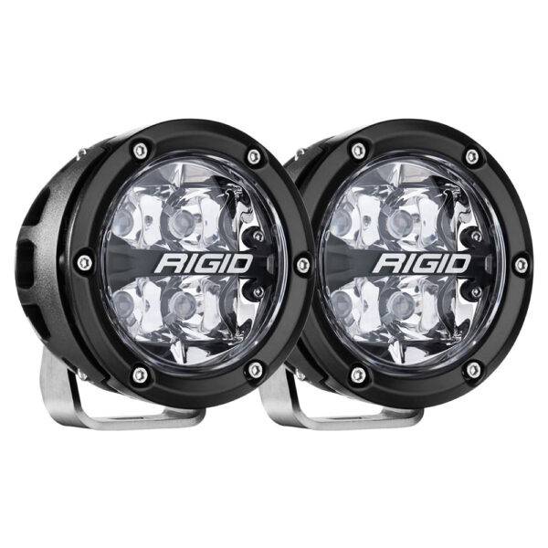 RIGID Industries 360-Series RGBW 4" Offroad Spot Beam w-RGBW Backlight Pods - Set of 2