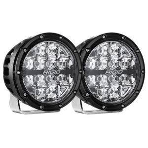 RIGID Industries 360-Series RGBW 6″ Offroad Lamp Spot Beam w-RGBW Backlight Pods – Set of 2