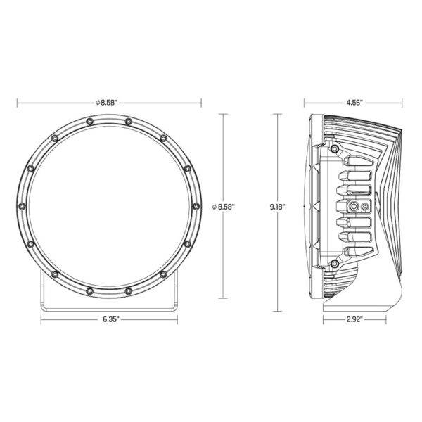 RIGID Industries 360-Series RGBW 9" Offroad Lamp Spot Beam w-RGBW Backlight Pods - Single - Image 3