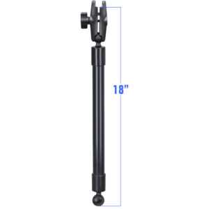 RAM Mount 18″ Long Extension Pole w-2 1″ Ball Ends & Double Socket Arm