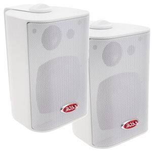 Boss Audio 4″ MR4.3W Box Speakers – White – 200W