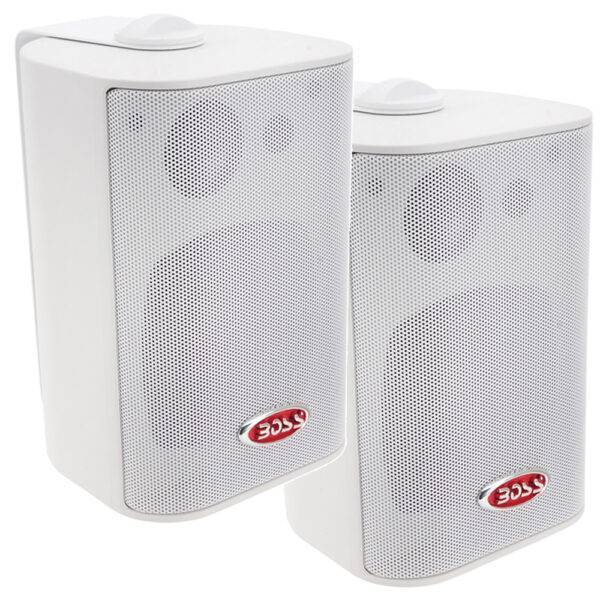 Boss Audio 4" MR4.3W Box Speakers - White - 200W