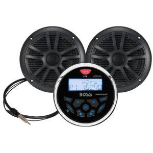 Boss Audio MCKGB350W.6 Marine Stereo & 6.5″ Speaker Kit – Black