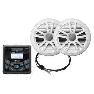 Boss Audio MCKGB450W.6 Marine Stereo & 6.5″ Speaker Kit – White