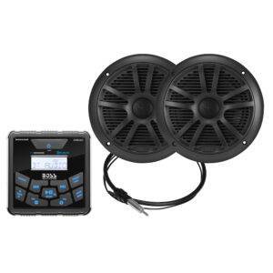 Boss Audio MCKGB450B.6 Marine Stereo & 6.5″ Speaker Kit – Black