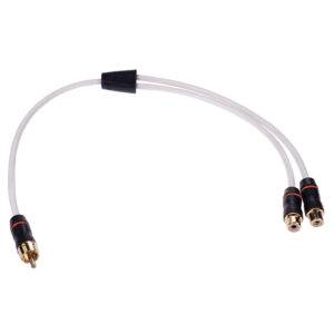 Fusion Performance RCA Cable Splitter – 1 Male to 2 Female – .9′ 6