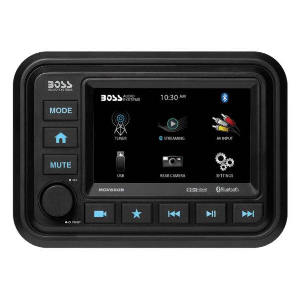 Boss Audio MGV550B Marine Stereo w-AM-FM-BT-Rear Camera