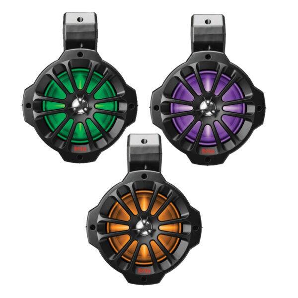 Boss Audio 6.5" B62RGB Amplified RGB Waketower Speakers - Matte Black - 750W - Image 2