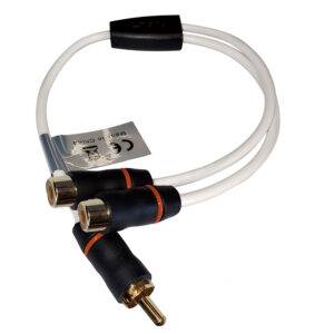 Fusion RCA Cable Splitter – 1 Male to 2 Female – 1′