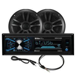 Boss Audio MCBK634B.6 Marine Stereo & 6.5″ Speaker Kit – Black