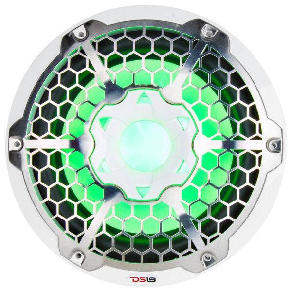 DS18 HYDRO 10" Subwoofer w-RGB Lights - 600W - White - Image 6