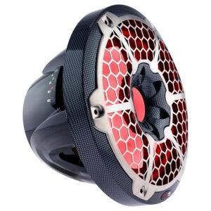 DS18 HYDRO 10″ Subwoofer w-RGB Lights – 600W – Carbon Fiber