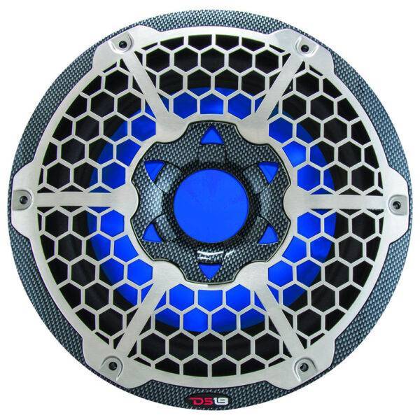 DS18 HYDRO 10" Subwoofer w-RGB Lights - 600W - Carbon Fiber - Image 2