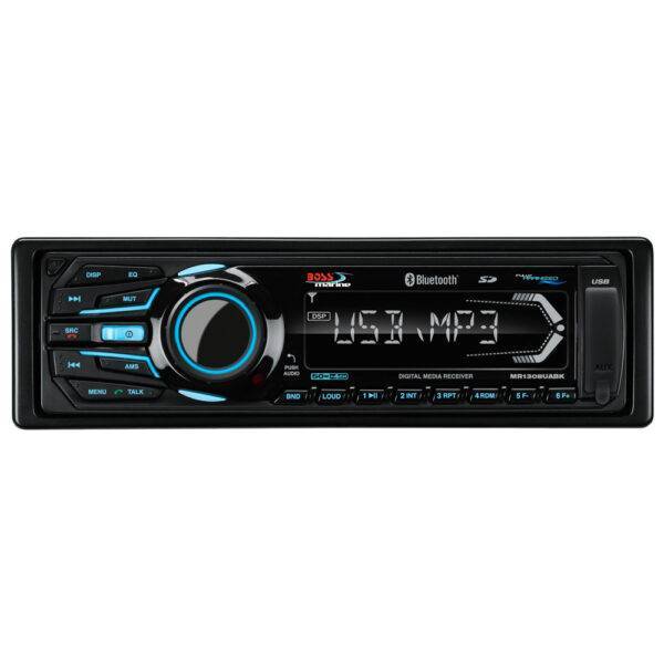 Boss Audio MR1308UABK Bluetooth - Fully Marinized MP3-Compatible Digital Media Receiver w-USB & SD Memory Card Ports & Aux Input