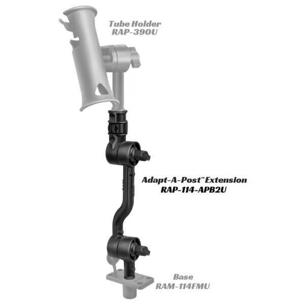 RAM Mount Adjustable Adapt-a-Post 13.5" Extension Arm - Image 3