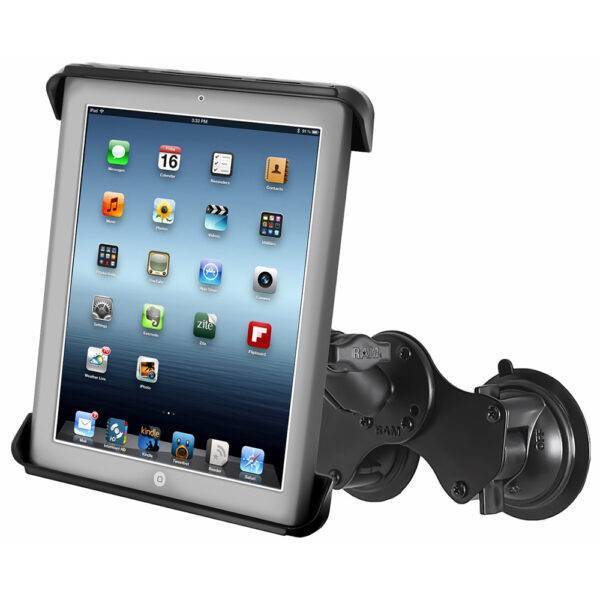 RAM Mount Double Twist-Lock Suction Cup Mount w-Tab-Tite Universal Spring Loaded Cradle f-Apple iPad 1-4 w-or w-o Light Duty Case - Image 2