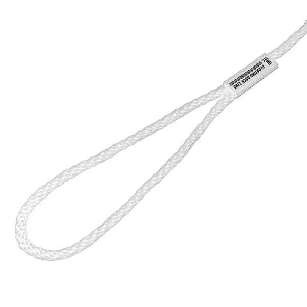 TH Marine Dock Line 3-8in x 15ft Soild Braid White